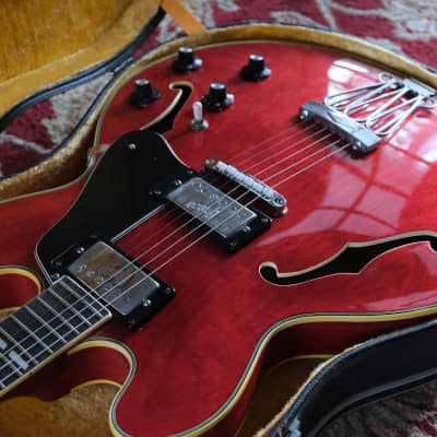 Greco ES300 SA500R 1973 - Ruby Red Hollow Body image 10