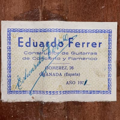 Eduardo Ferrer 1971 - spectacular sounding classical guitar - huge old world Spanish guitar sound + video! image 12