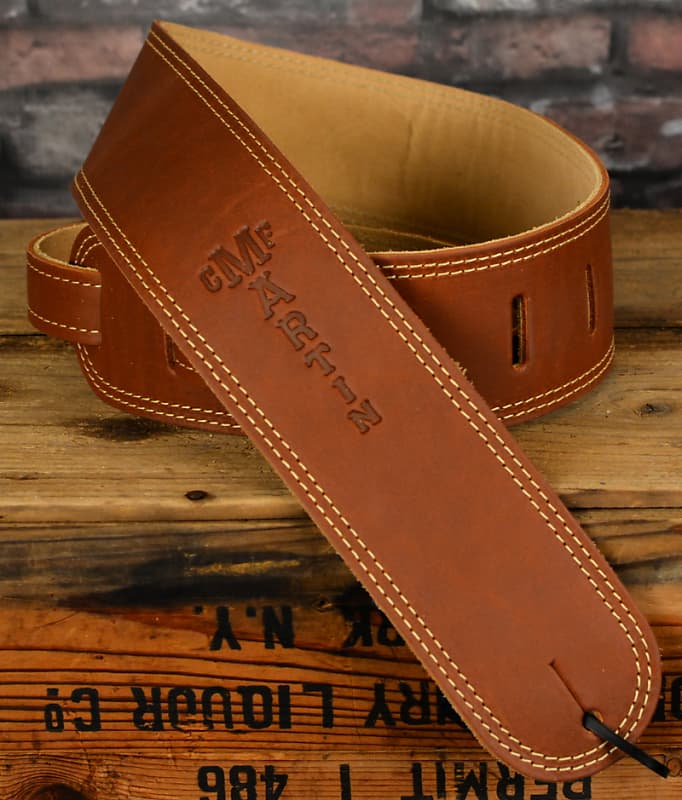 Martin Ball Leather Premium Guitar Strap Brown (18A0012) w/ FREE SAME DAY SHIPPING image 1