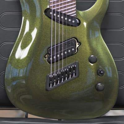 Ormsby SX GTR Carved Top, 7-String, Run 16B - Chameleon Green/Gold for sale