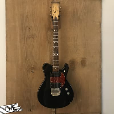 Mosrite SM Singlecut Vintage Electric Guitar Black Modified 1977 image 2