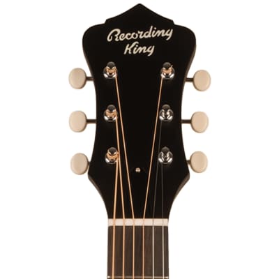Recording King Dirty 30's Single 0 Parlor Acoustic Electric Guitar, Tobacco Sunburst (RPS-7-FE3-TS) image 3