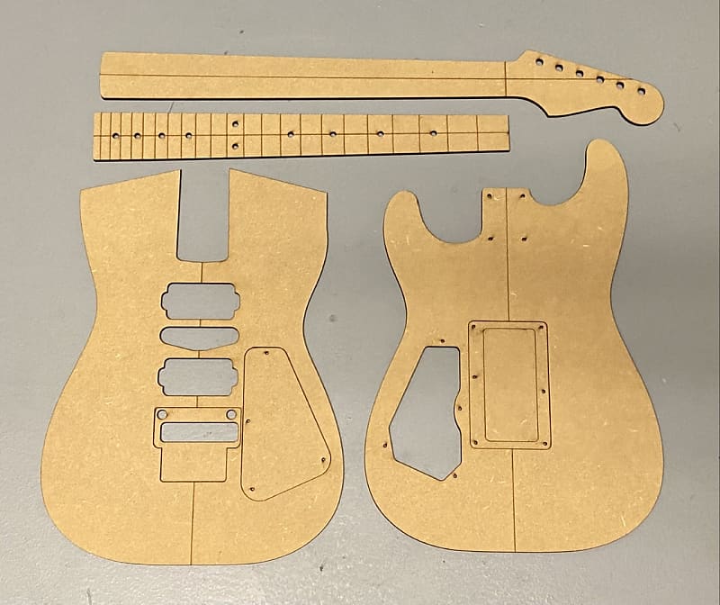 Guitar Building Templates Super Strat 22 | Reverb