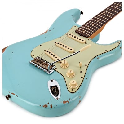 Fender Custom Shop '60 Reissue Stratocaster Relic 2022 Aged Daphne Blue image 2
