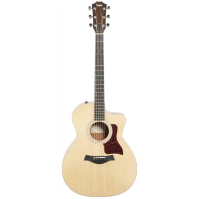 Taylor 214ce Koa Acoustic-Electric Guitar (with Hard Bag), Natural image 2