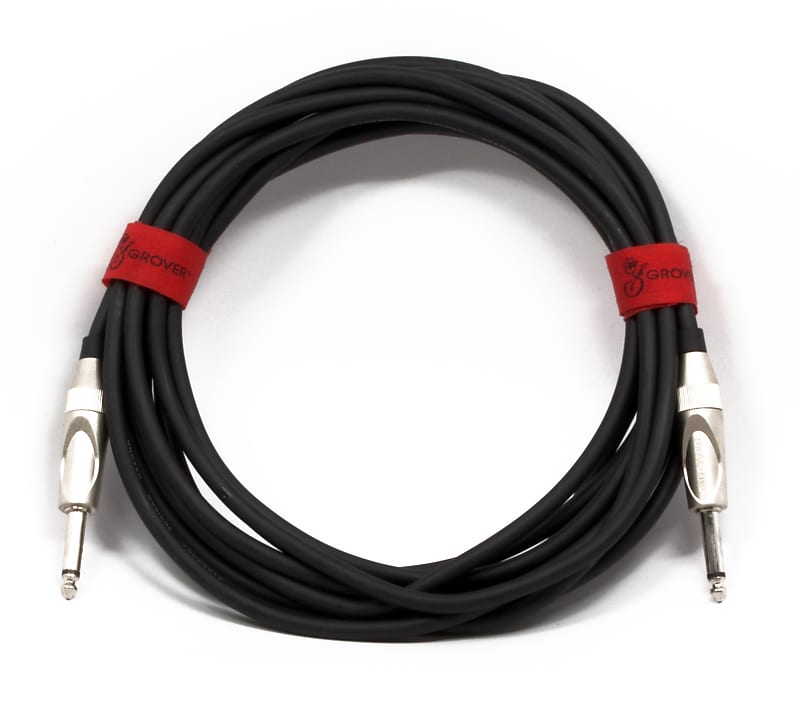 Genuine Grover GP320 Black Noiseless Instrument Cable 20ft - Lifetime Warranty image 1