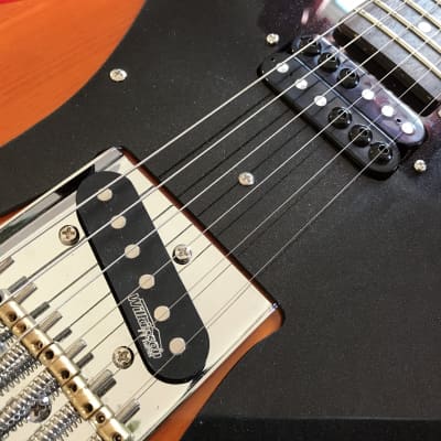 Martyn Scott Instruments "Custom 72" Handbuilt Partscaster Guitar in Mocha Ash with Black Sparkle Plate image 14