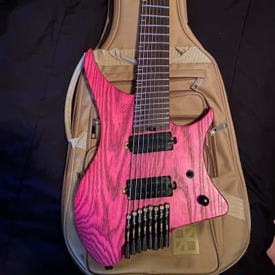 GOC Guitars Materia 8 string headless 2019 Antique pink | Reverb