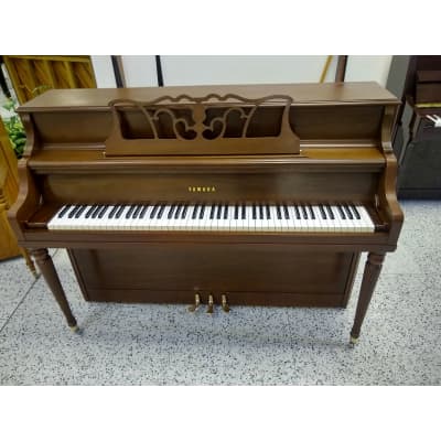 Yamaha Upright Walnut Satin Piano image 1