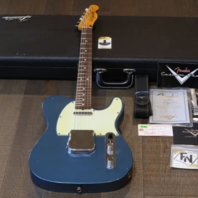 MINTY! 2013 Fender Custom Shop 1963 Reissue Telecaster Relic Lake Placid Blue + COA OHSC (6756) for sale