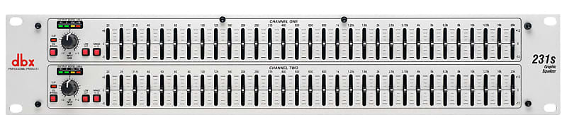 DBX 231S Dual 31 Band Graphic Equalizer Pro Audio Rack Mount EQ + Low Cut Filter image 1