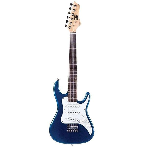 AXL AS-750-1/2 Headliner SRO Double Cutaway 1/2 Size Electric Guitar Blue image 1