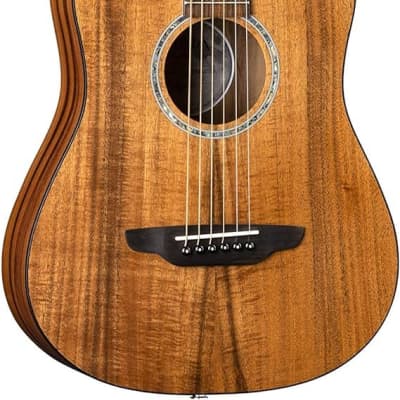 Luna Guitars Safari Koa Supreme 6 String Acoustic/Electric Guitar with Gigbag, Right (SAFKOASUPREME) image 2
