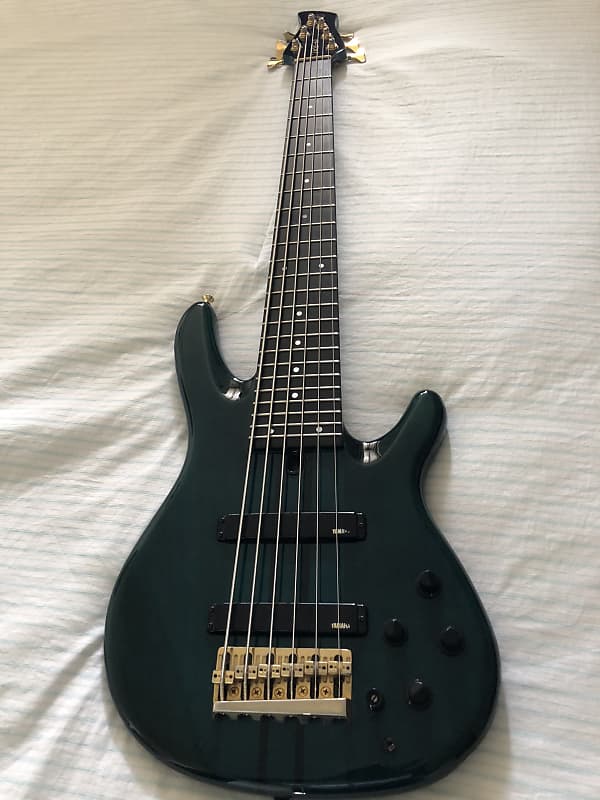 Yamaha TRB 6P 1990s Blue Green Transparent Reverb