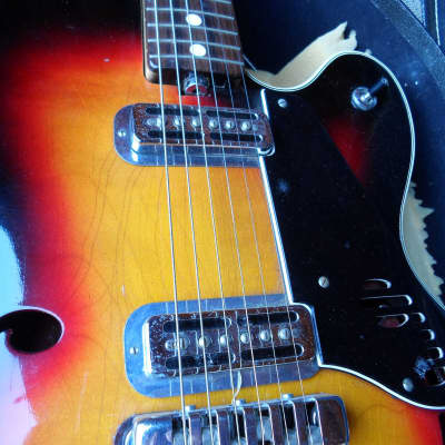 Vintage 1960s Galanti Hollow Body Electric Guitar Rare image 5