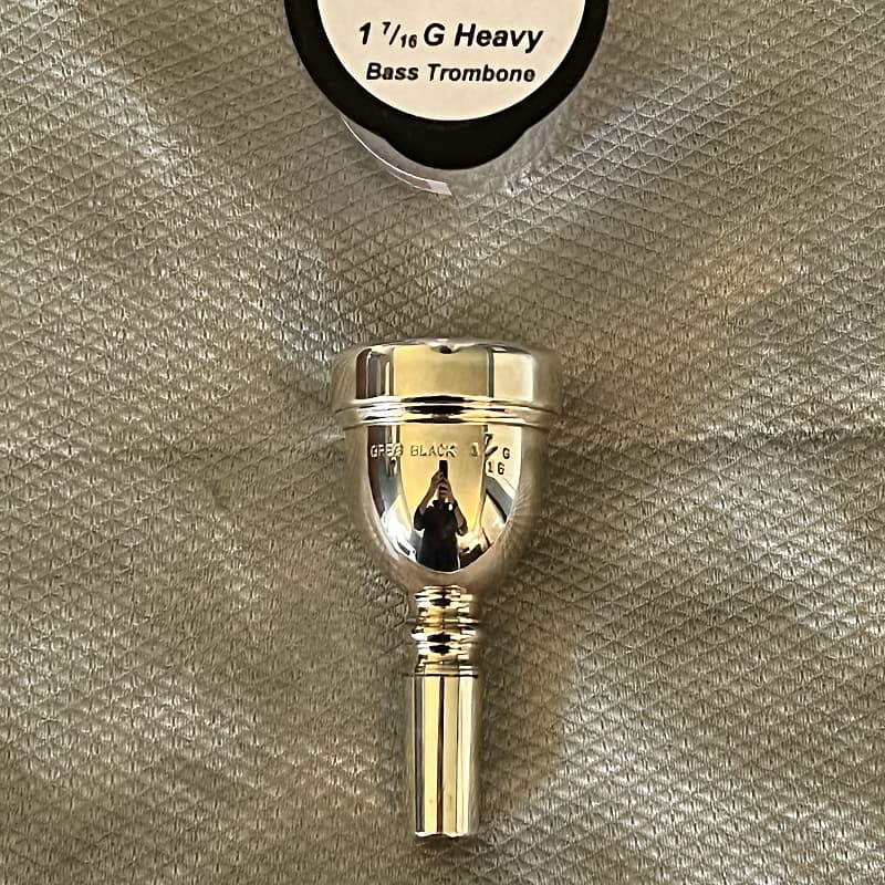 Greg Black 1 7/16 Heavy Bass Trombone Mouthpiece - Silver
