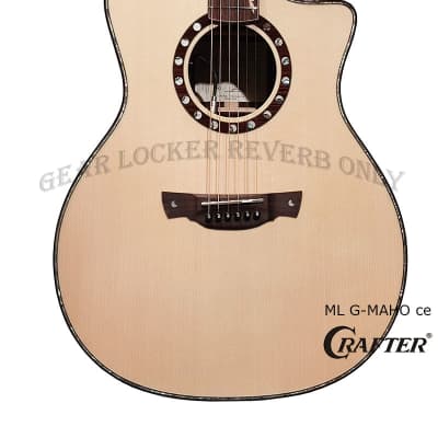 Crafter ML G-MAHO ce  Anniversary all Solid Engelmann Spruce & africa mahogany electronics acoustic guitar image 2