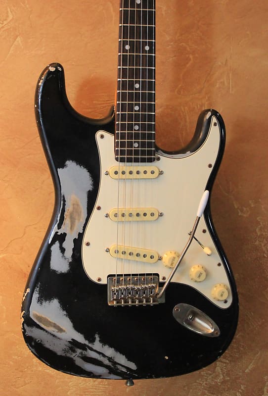 Jam Guitars USA Strat 2015 Black/Silver Relic Reverb Australia