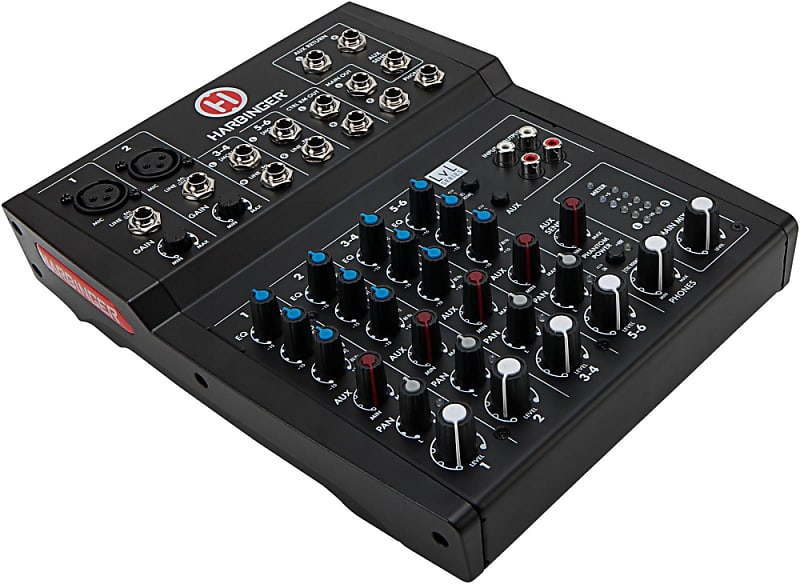 Harbinger L802 8-Channel Mixer With 2 XLR Mic Preamps