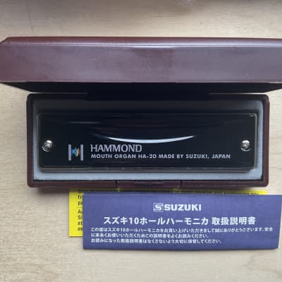 Suzuki Hammond Mouth Organ HA-20 Harmonica in Key of C - Black image 2