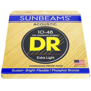 DR RCA-10 Sunbeams Phosphor Bronze Acoustic Guitar Strings - Light (10-48)