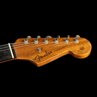 Fender Custom Shop Masterbuilt Yuriy Shishkov Pacific Battle Stratocaster Electric Guitar Transparent Green image 10