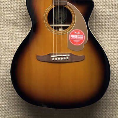 Fender California Series Newporter Electric Acoustic Guitar, Spruce, Mahogany, Walnut Board for sale
