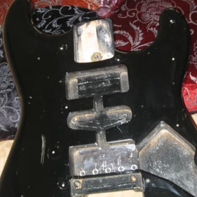 used 1992- 1993 Fender Japan gutted BODY from HRR Hot Rod Reissue Stratocaster -  BODY part/model # HRR-60, + orig NECK PLATE & orig screws, orig BACK PLATE & non orig screws, & strap buttons (NO: neck, pickups, electronics, tremolo & NO other parts) image 6