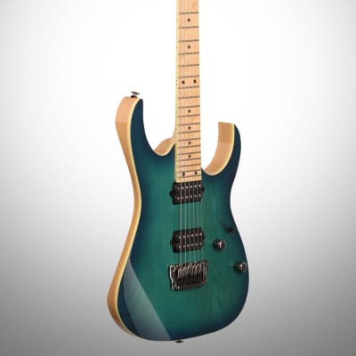 Ibanez Prestige RG652AHMFX Electric Guitar (with Case), Nebula Green Burst, Blemished image 5