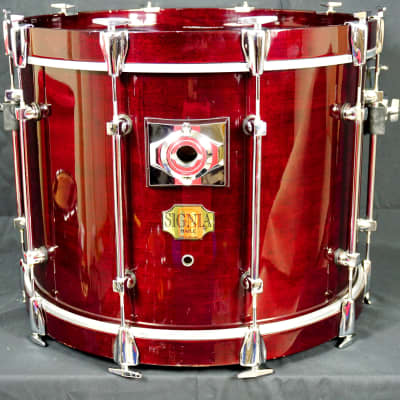 Premier Signia Cherrywood Drums - 5 piece - 4 toms, 1 kick - with 8" and 15" rare toms 90s  CLEAN! image 13