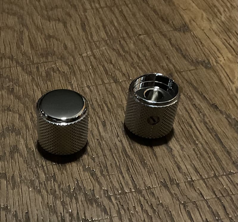 Fender Telecaster Control Knobs Chrome Metal Reverb