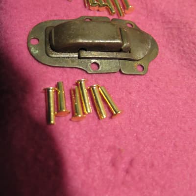 vintage Excelsior 1950's 1930's badge latch for Lifton Geib Stone Gibson guitar case L5 es 150 image 3