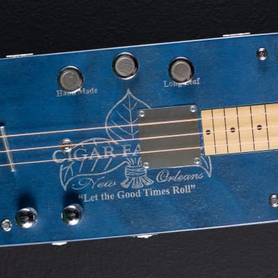 DEC Handcrafted New Orleans Cigar Factory Electric Cigar Box Slide Guitar for sale