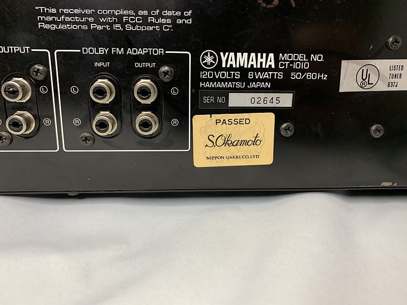 Yamaha CT-1010 FM/AM Tuner