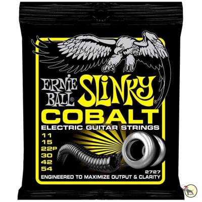 Ernie Ball 2727 Cobalt Beefy Slinky Electric Guitar Strings (11-54)