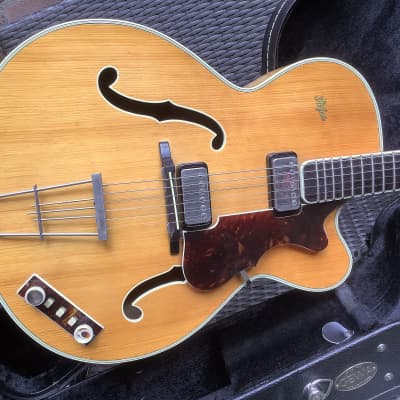 Hofner Vintage  electric acoustic archtop  Jazz guitar 50’s / 60’s Germany / gorgeous flamed wood ! for sale