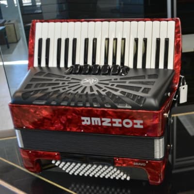 Hohner Bravo III 72 Bass Piano Accordion Red image 2