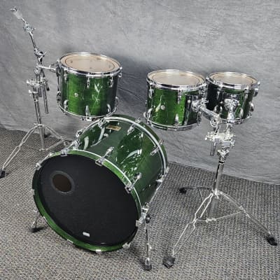 Pearl Masters Custom MMX Shell Kit 10-12-14-22 Late 1990s-Early 2000s - Emerald Green image 1