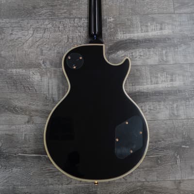 AIO SC77 Left-Handed Electric Guitar - Solid Black (Abalone Inlay) w/Gator GWE-LPS Case image 11