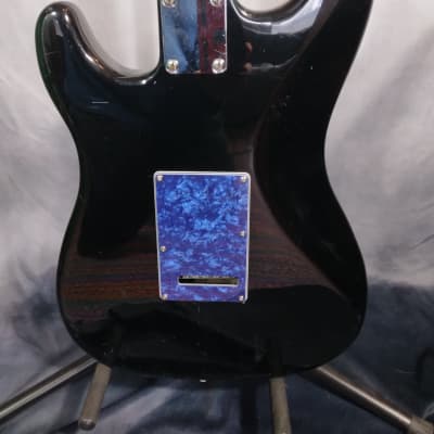 Memphis Vintage Rare "Strat" Style Electric Guitar 1980s - Black image 12