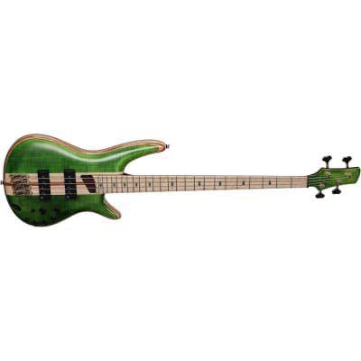 Ibanez SR4FMDX Premium 4-String Bass w/ Nordstrand Pickups - Emerald Green image 4