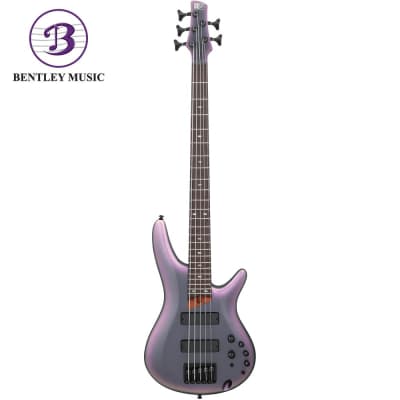 Ibanez SR505E-BAB SR Series 5-String Electric Bass, Black Aurora Burst Gloss image 2