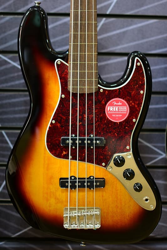 Fender Squier Classic Vibe '60s Jazz Bass Fretless 3-Colour Sunburst  Electric Bass Guitar