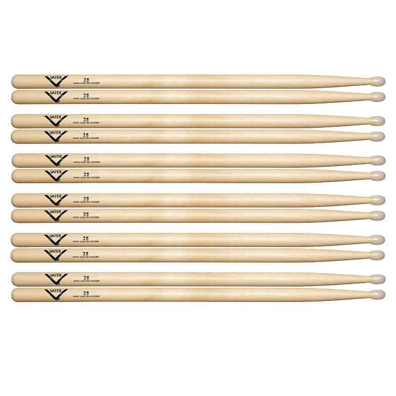 Vater 2BN Drum Sticks Hickory Nylon