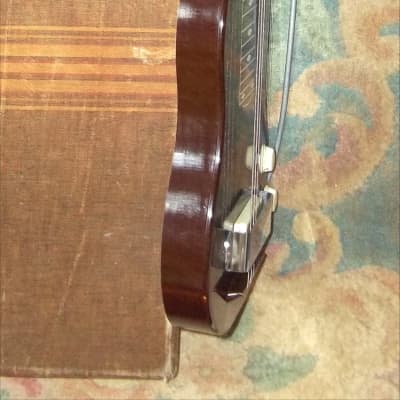 Rare 1947 Antique Kiesel Lap Steel Guitar Brown Bakelite W/case and It Works Too! Please Make Offers image 6