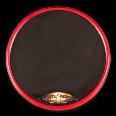 Offworld Percussion Outlander 9.5'' Small Practice Pad, Darkmatter Top, Red Rim image 1