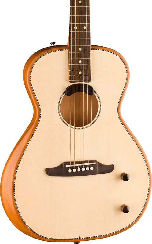 Fender Highway Series Parlor Acoustic-Electric Guitar, Natural w/ Gig Bag