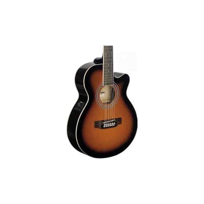Stagg SA40MJCFI/12-BS Mini-Jumbo Electro-Acoustic 12-String Concert Guitar w/Fishman Preamp image 3