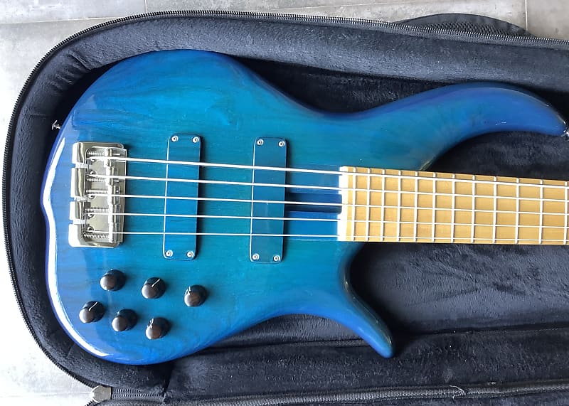 F Bass BN5 Fretted 2008 Transparent Blue image 1