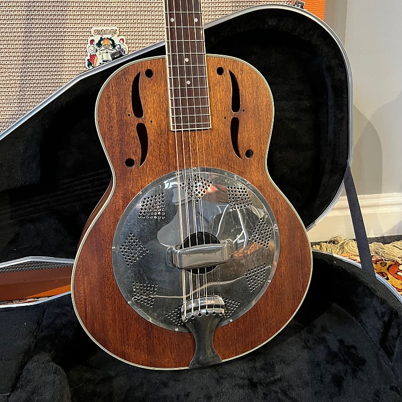 Epiphone by Gibson Resonator Natural Mahogany Dobro Guitar w/ Reverb